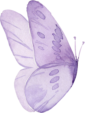 Watercolor Lilac Pastel Butterfly